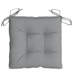 Coussins de chaise lot de 6 gris 40x40x7 cm tissu oxford