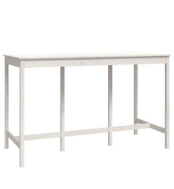 Ensemble de bar 9 pcs Blanc Bois de pin massif