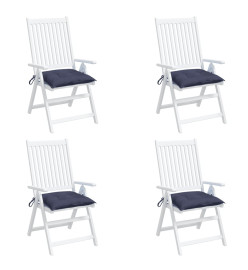 Coussins de chaise lot de 4 bleu marine 40x40x7 cm tissu oxford