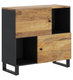 Buffet avec 2 portes 80x33x75 cm bois massif de manguier