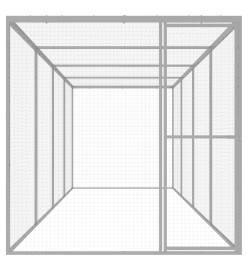 Cage pour chat 6x1,5x1,5 m Acier galvanisé