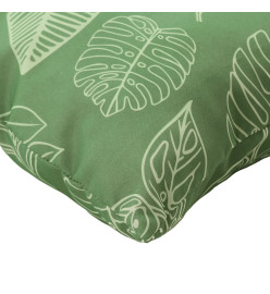 Coussins de palette 2 pcs motif de feuilles tissu Oxford