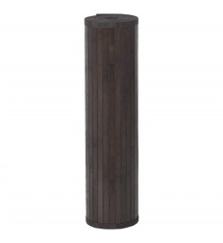 Tapis rectangulaire marron foncé 60x300 cm bambou