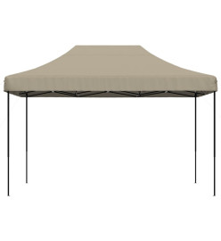 Tente de réception pliable escamotable taupe 410x279x315 cm
