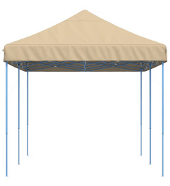 Tente de réception pliable escamotable beige 580x292x315 cm