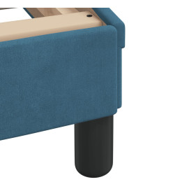 Lit avec matelas bleu 80x200 cm velours
