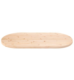 Dessus de table 100x50x2,5 cm bois de pin massif ovale