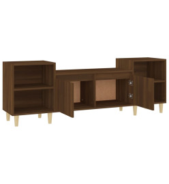 Meuble TV Chêne marron 160x35x55 cm Bois d'ingénierie