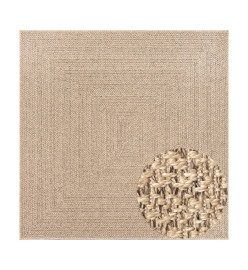 Tapis ZIZUR 200x200 cm aspect de jute intérieur et extérieur