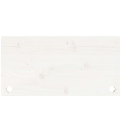 Dessus de bureau blanc 80x40x2,5 cm bois massif de pin