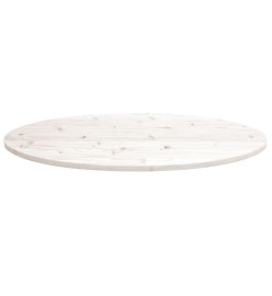 Dessus de table blanc 110x55x2,5 cm bois de pin massif ovale