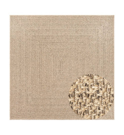 Tapis ZIZUR 240x240 cm aspect de jute intérieur et extérieur