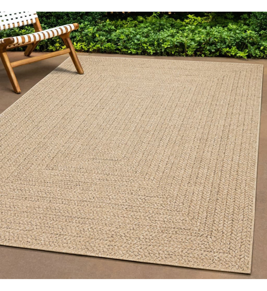 Tapis ZIZUR 120x120 cm aspect de jute intérieur et extérieur Tapis ZIZUR 120x120 cm aspect de jute intérieur et extérieur