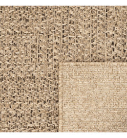 Tapis ZIZUR 120x120 cm aspect de jute intérieur et extérieur