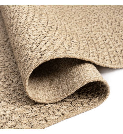 Tapis ZIZUR 200x200 cm aspect de jute intérieur et extérieur