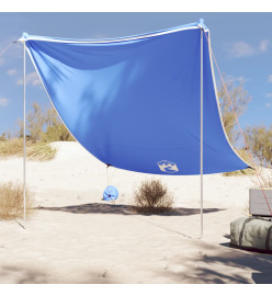 Auvent de plage avec ancres de sable bleu 214x236 cm