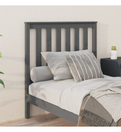 Tête de lit Gris 96x6x101 cm Bois massif de pin