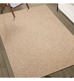 Tapis ZIZUR 240x240 cm aspect de jute intérieur et extérieur