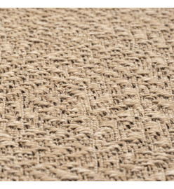 Tapis ZIZUR 240x240 cm aspect de jute intérieur et extérieur