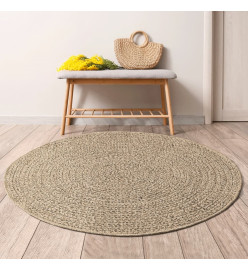 Tapis ZIZUR Ø 200 cm aspect de jute intérieur et extérieur