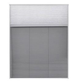 Moustiquaire plissée pour fenêtre et store Aluminium 80 x 100cm