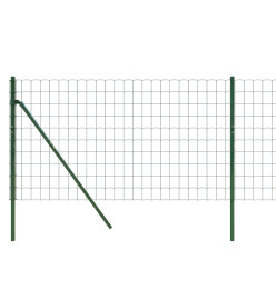 Clôture en treillis métallique vert 0,8x25 m acier galvanisé