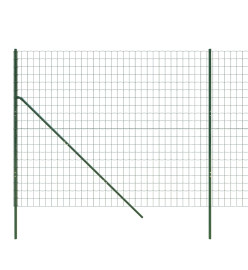 Clôture en treillis métallique vert 2,2x25 m acier galvanisé