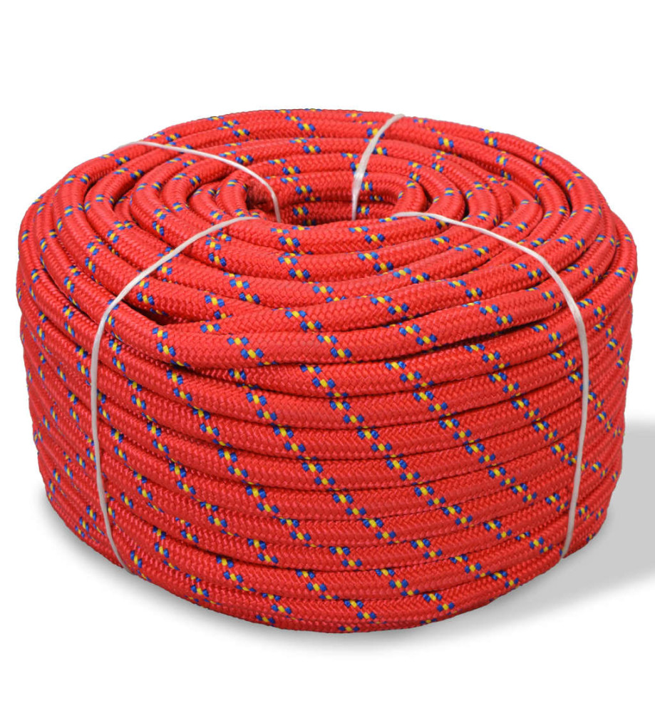 Corde de bateau Polypropylène 16 mm 250 m Rouge