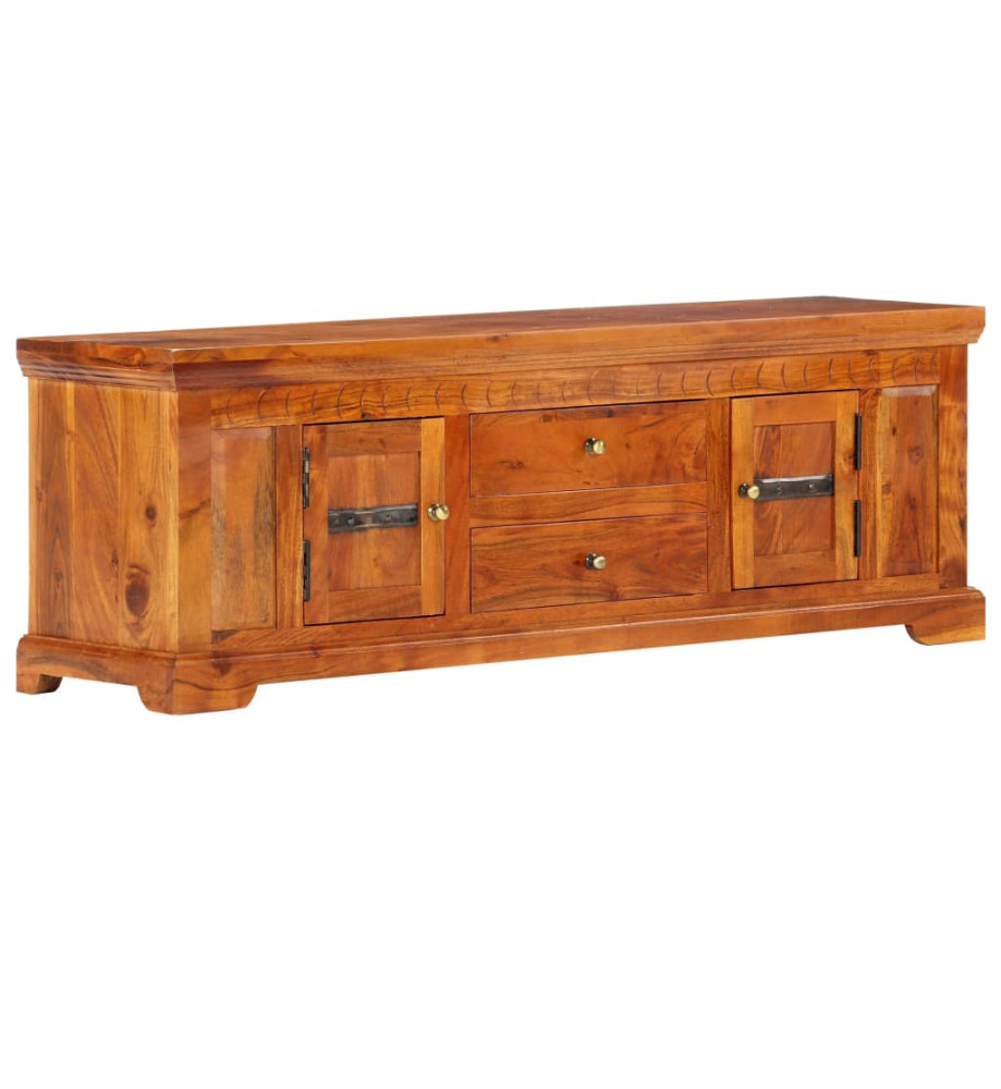 Meuble TV 119x30x40 cm Bois d'acacia massif