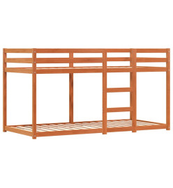 Lit superposé avec rideaux bleu 75x190 cm bois pin massif