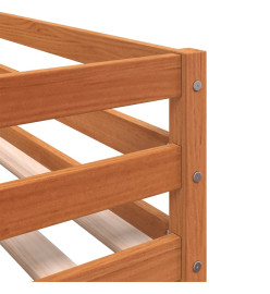 Lit superposé avec rideaux bleu 75x190 cm bois pin massif