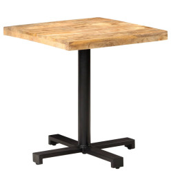 Table de bistro Carrée 70x70x75 cm Bois de manguier brut