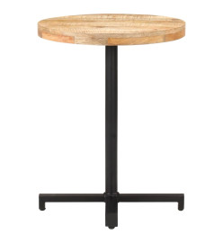 Table de bistro Ronde Ø60x75 cm Bois de manguier brut