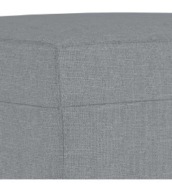 Fauteuil avec repose-pied Gris clair 60 cm Tissu