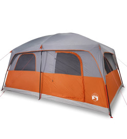 Tente de cabine familiale 10 personnes gris orange imperméable