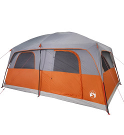 Tente de cabine familiale 10 personnes gris orange imperméable