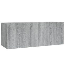 Ensemble de meubles TV 2 pcs Sonoma gris Bois d'ingénierie