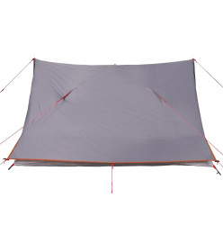 Tente de camping 2 personnes gris et orange imperméable