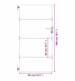 Portail de jardin 85x200 cm acier corten