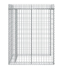 Mur de gabion pour poubelle 110x91x120 cm fer galvanisé