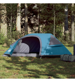 Tente de camping à dôme 1 personne bleu imperméable