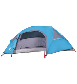 Tente de camping à dôme 1 personne bleu imperméable