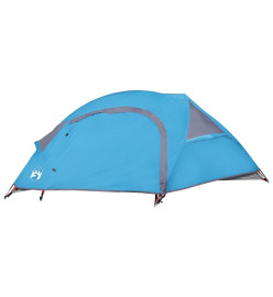 Tente de camping à dôme 1 personne bleu imperméable