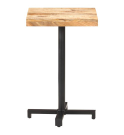 Table de bistro Carrée 50x50x75 cm Bois de manguier brut
