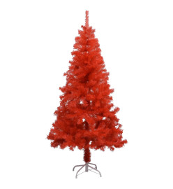 Arbre de Noël artificiel avec LED et boules Rouge 150 cm PVC