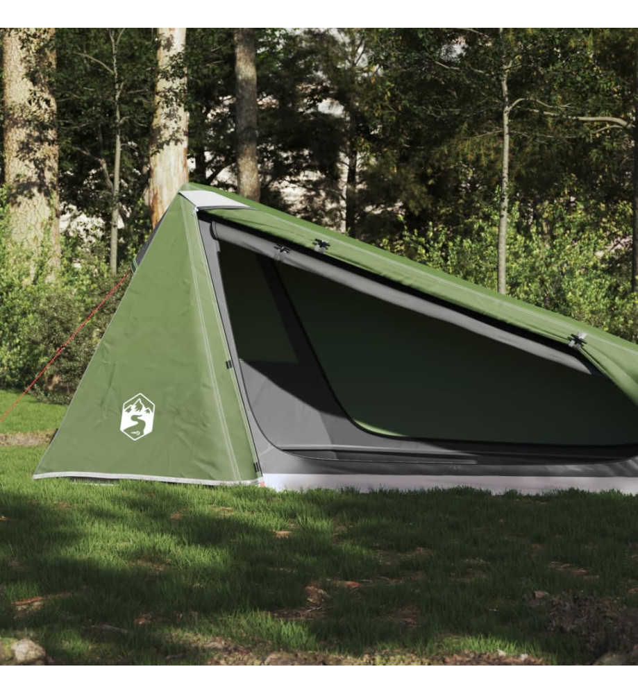 Tente de camping tunnel 1 personne vert imperméable