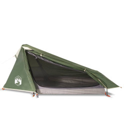 Tente de camping tunnel 1 personne vert imperméable