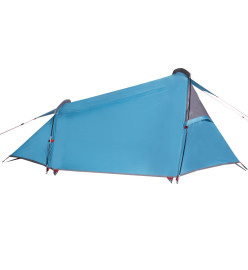 Tente de camping tunnel 2 personnes bleu imperméable