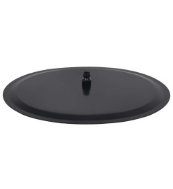 Pomme de douche pluie Acier inoxydable 50 cm Ronde Noir