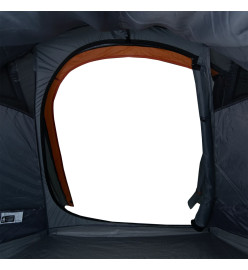 Tente de camping tunnel 2 personnes gris et orange imperméable